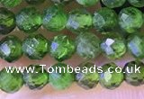 CTG1382 15.5 inches 3mm faceted round tiny diopside quartz beads