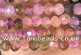 CTG1384 15.5 inches 2mm faceted round tiny tourmaline beads