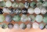 CTG1386 15.5 inches 2mm faceted round tiny emerald beads