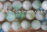 CTG1390 15.5 inches 4mm faceted round tiny emerald beads