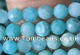 CTG1392 15.5 inches 3mm faceted round tiny amazonite beads