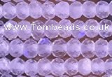 CTG1395 15.5 inches 2*3mm faceted rondelle tiny white moonstone beads