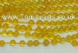 CTG141 15.5 inches 3mm round tiny yellow agate beads wholesale