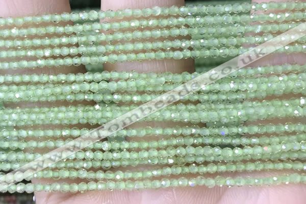 CTG1412 15.5 inches 2mm faceted round peridot beads wholesale