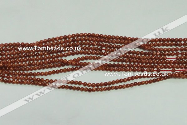 CTG142 15.5 inches 3mm round tiny goldstone beads wholesale