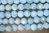 CTG1421 15.5 inches 2mm faceted round larimar beads wholesale