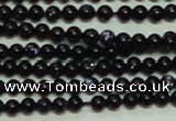 CTG143 15.5 inches 3mm round tiny blue goldstone beads wholesale