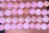 CTG1430 15.5 inches 2mm faceted round pink opal beads