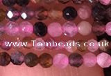 CTG1436 15.5 inches 2mm faceted round tourmaline beads wholesale