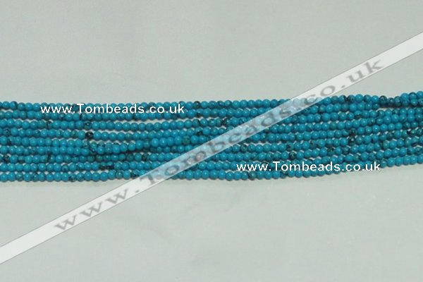 CTG144 15.5 inches 3mm round tiny blue turquoise beads wholesale