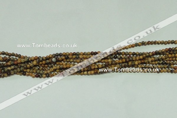 CTG147 15.5 inches 3mm round tiny leopard skin jasper beads wholesale