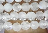 CTG1481 15.5 inches 3mm faceted round white moonstone beads