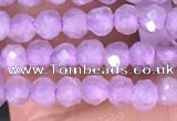 CTG1485 15.5 inches 3mm faceted round lavender amethyst beads