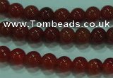 CTG15 15.5 inch 4mm round B grade tiny red agate beads wholesale