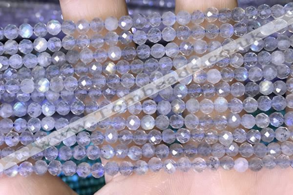 CTG1508 15.5 inches 3mm faceted round labradorite beads wholesale