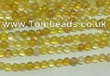 CTG151 15.5 inches 3mm round tiny yellow agate beads wholesale