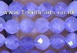 CTG1537 15.5 inches 4mm faceted round blue kyanite beads wholesale