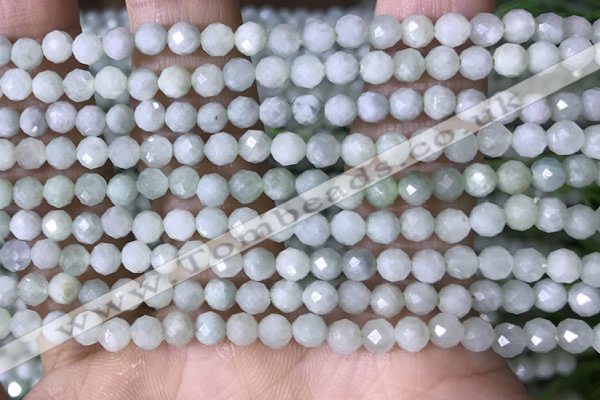 CTG1554 15.5 inches 4mm faceted round jade beads wholesale