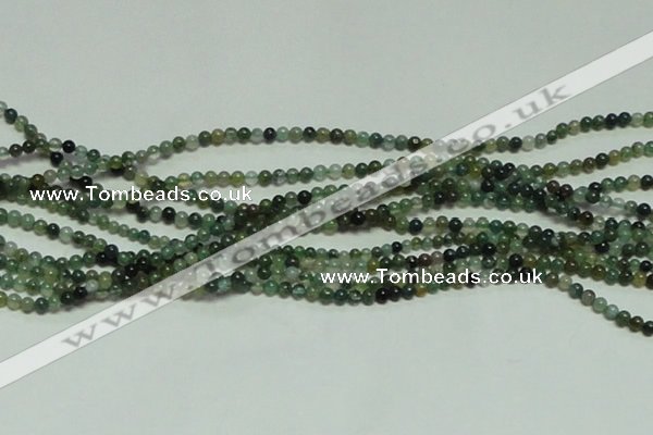 CTG156 15.5 inches 3mm round tiny moss agate beads wholesale