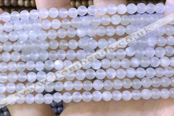 CTG1581 15.5 inches 4mm round white moonstone beads wholesale