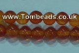 CTG16 15.5 inch 4mm round B grade tiny red agate beads wholesale