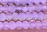 CTG1603 2.5*3.5mm faceted rondelle tiny white moonstone beads