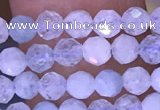 CTG1604 15.5 inches 3.5mm faceted round tiny aquamarine beads