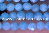 CTG1609 15.5 inches 3mm faceted round tiny amazonite beads