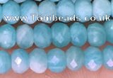 CTG1611 15.5 inches 3*4mm faceted rondelle tiny amazonite beads