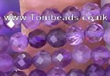 CTG1623 15.5 inches 3mm faceted round tiny amethyst beads