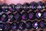 CTG1668 15.5 inches 2.5*4mm faceted rondelle tiny blue spinel beads
