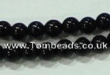 CTG18 15.5 inches 3mm round A grade tiny black agate beads