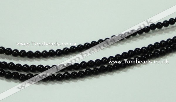 CTG18 15.5 inches 3mm round A grade tiny black agate beads