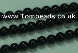 CTG19 15.5 inches 3mm round B grade tiny black agate beads