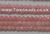 CTG203 15.5 inches 3mm faceted round tiny Chinese pink opal beads