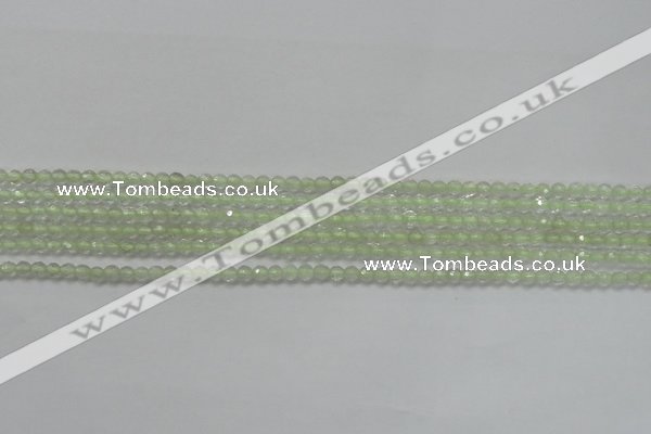 CTG204 15.5 inches 3mm faceted round tiny prehnite gemstone beads