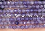 CTG2104 15 inches 2mm faceted round tiny quartz glass beads