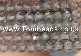 CTG2107 15 inches 2mm faceted round tiny ice obsidian beads