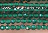 CTG2111 15 inches 2mm faceted round tiny quartz glass beads