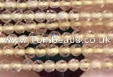 CTG2114 15 inches 2mm faceted round tiny quartz glass beads