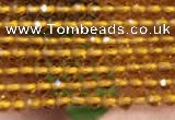 CTG2116 15 inches 2mm faceted round tiny quartz glass beads