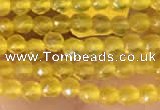 CTG2120 15 inches 2mm,3mm faceted round yellow agate gemstone beads