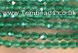 CTG2122 15 inches 2mm,3mm faceted round green agate gemstone beads