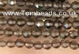 CTG2124 15 inches 2mm,3mm faceted round smoky quartz gemstone beads