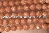 CTG2136 15 inches 2mm,3mm faceted round goldstone beads