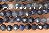 CTG2137 15 inches 2mm,3mm faceted round blue dumortierite beads