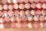 CTG2139 15 inches 2mm,3mm faceted round rhodochrosite gemstone beads