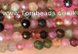 CTG2140 15 inches 2mm,3mm & 4mm faceted round natural tourmaline beads