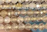 CTG2143 15 inches 2mm,3mm faceted round golden rutilated quartz beads