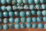 CTG2151 15 inches 2mm,3mm faceted round synthetic turquoise beads